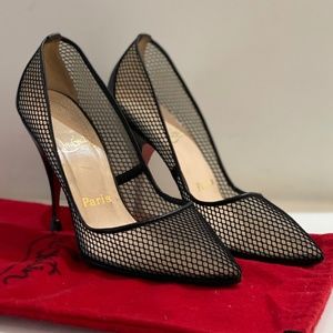 Louboutin sz36 Black Follies Stiletto 85mm Authentic